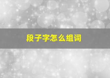 段子字怎么组词