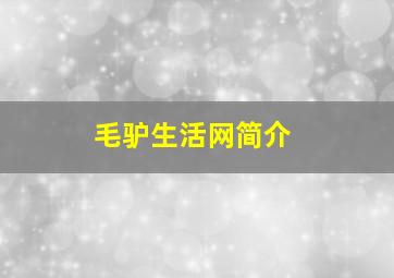 毛驴生活网简介