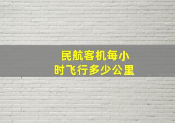 民航客机每小时飞行多少公里