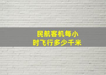 民航客机每小时飞行多少千米