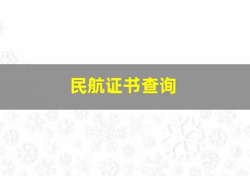 民航证书查询