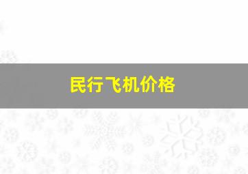 民行飞机价格