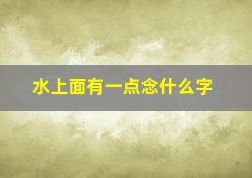 水上面有一点念什么字