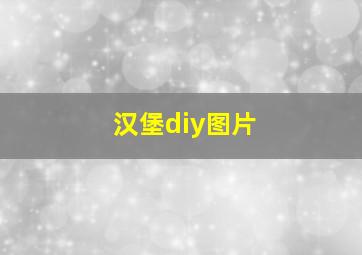 汉堡diy图片