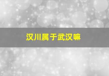 汉川属于武汉嘛