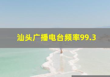 汕头广播电台频率99.3