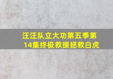 汪汪队立大功第五季第14集终极救援拯救白虎