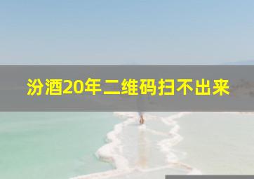 汾酒20年二维码扫不出来