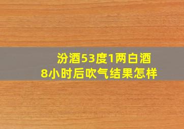 汾酒53度1两白酒8小时后吹气结果怎样