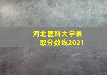 河北医科大学录取分数线2021