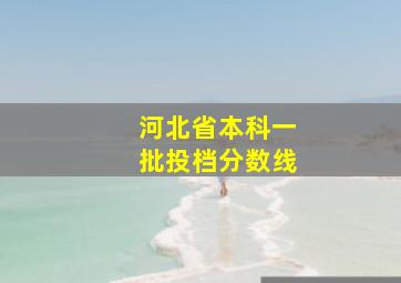 河北省本科一批投档分数线