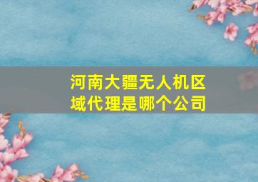 河南大疆无人机区域代理是哪个公司