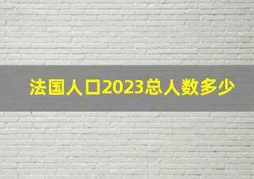 法国人口2023总人数多少