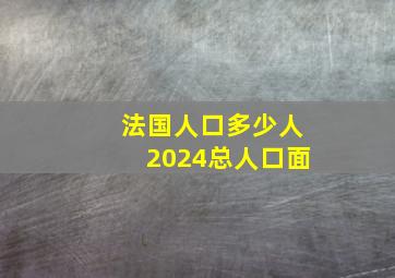 法国人口多少人2024总人口面