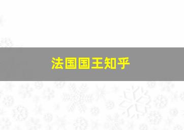 法国国王知乎