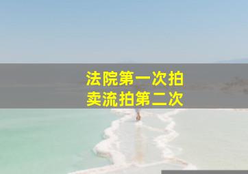 法院第一次拍卖流拍第二次