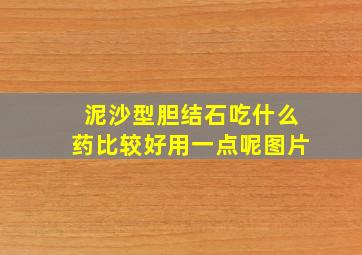 泥沙型胆结石吃什么药比较好用一点呢图片