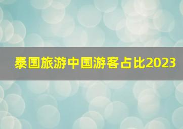 泰国旅游中国游客占比2023