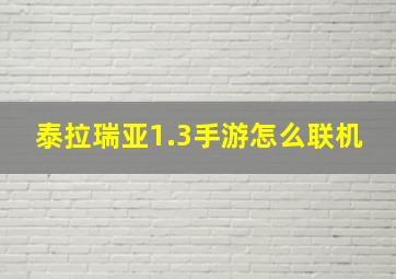 泰拉瑞亚1.3手游怎么联机