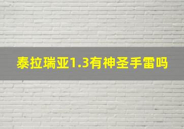 泰拉瑞亚1.3有神圣手雷吗