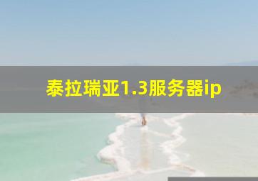 泰拉瑞亚1.3服务器ip