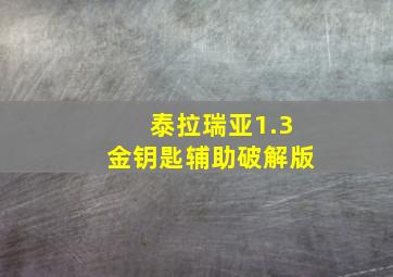 泰拉瑞亚1.3金钥匙辅助破解版