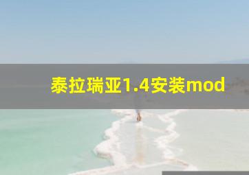 泰拉瑞亚1.4安装mod