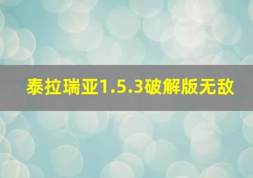 泰拉瑞亚1.5.3破解版无敌