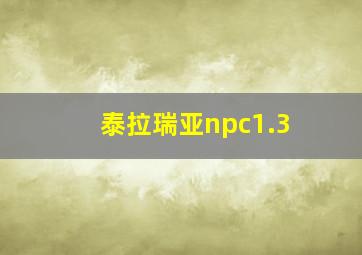 泰拉瑞亚npc1.3