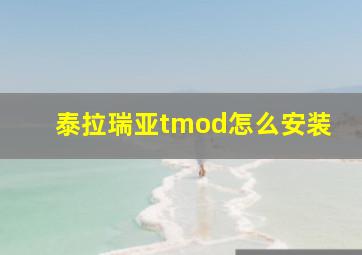 泰拉瑞亚tmod怎么安装