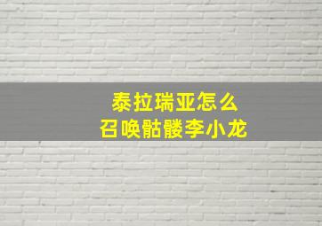 泰拉瑞亚怎么召唤骷髅李小龙