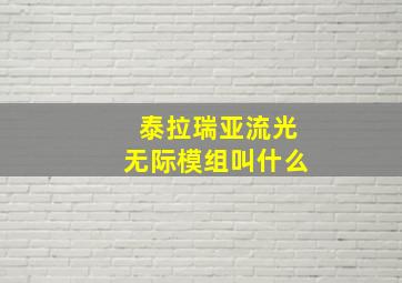 泰拉瑞亚流光无际模组叫什么