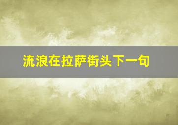 流浪在拉萨街头下一句