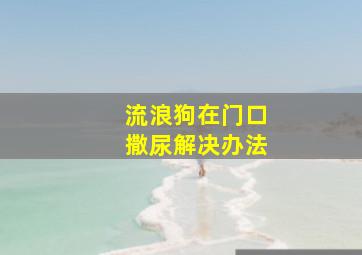 流浪狗在门口撒尿解决办法