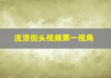 流浪街头视频第一视角