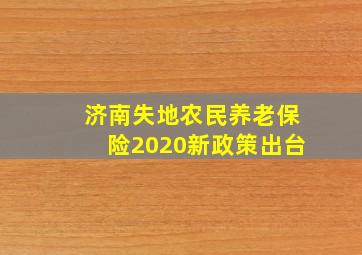 济南失地农民养老保险2020新政策出台