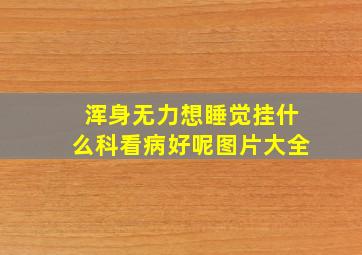 浑身无力想睡觉挂什么科看病好呢图片大全