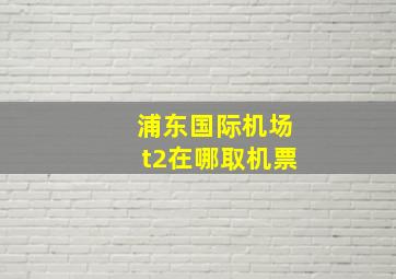 浦东国际机场t2在哪取机票