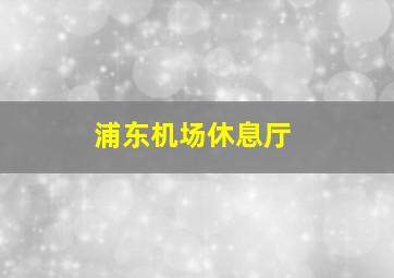 浦东机场休息厅