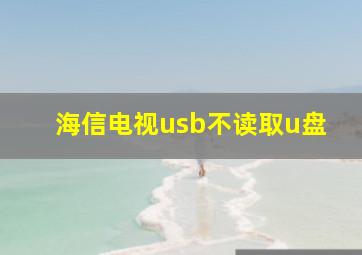 海信电视usb不读取u盘