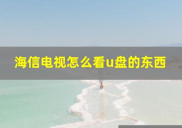 海信电视怎么看u盘的东西