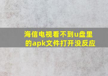 海信电视看不到u盘里的apk文件打开没反应