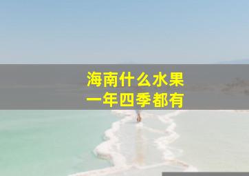 海南什么水果一年四季都有