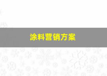 涂料营销方案