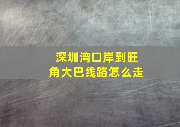 深圳湾口岸到旺角大巴线路怎么走