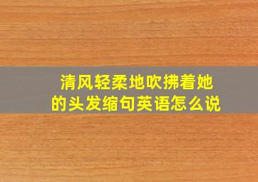 清风轻柔地吹拂着她的头发缩句英语怎么说