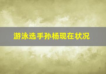 游泳选手孙杨现在状况