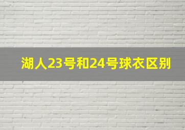 湖人23号和24号球衣区别