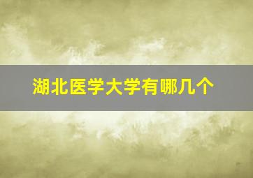 湖北医学大学有哪几个