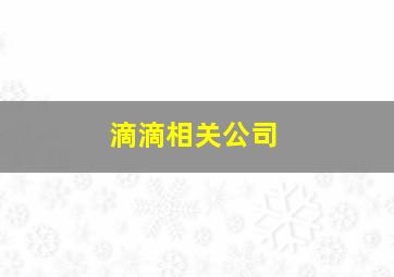 滴滴相关公司